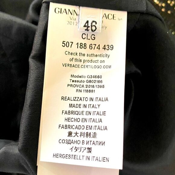 NEW GIANNI VERSACE V-NECK EMBELLISHED BODICE MINI SHEATH DRESS 42=US M/S… - Picture 16 of 16